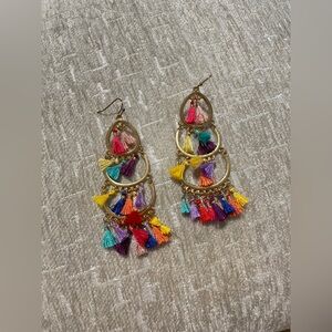 Fun Festival Tassel Colorful Earrings